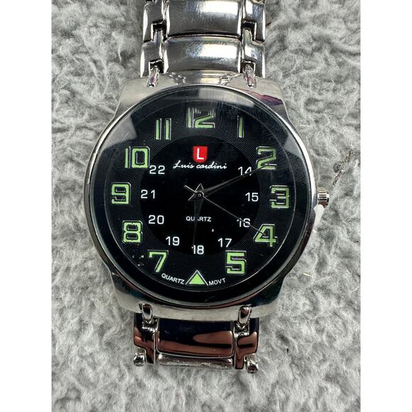 Luis Cardini His Metal Link Stylish Analog Watch Quartz - Picture 1 of 6